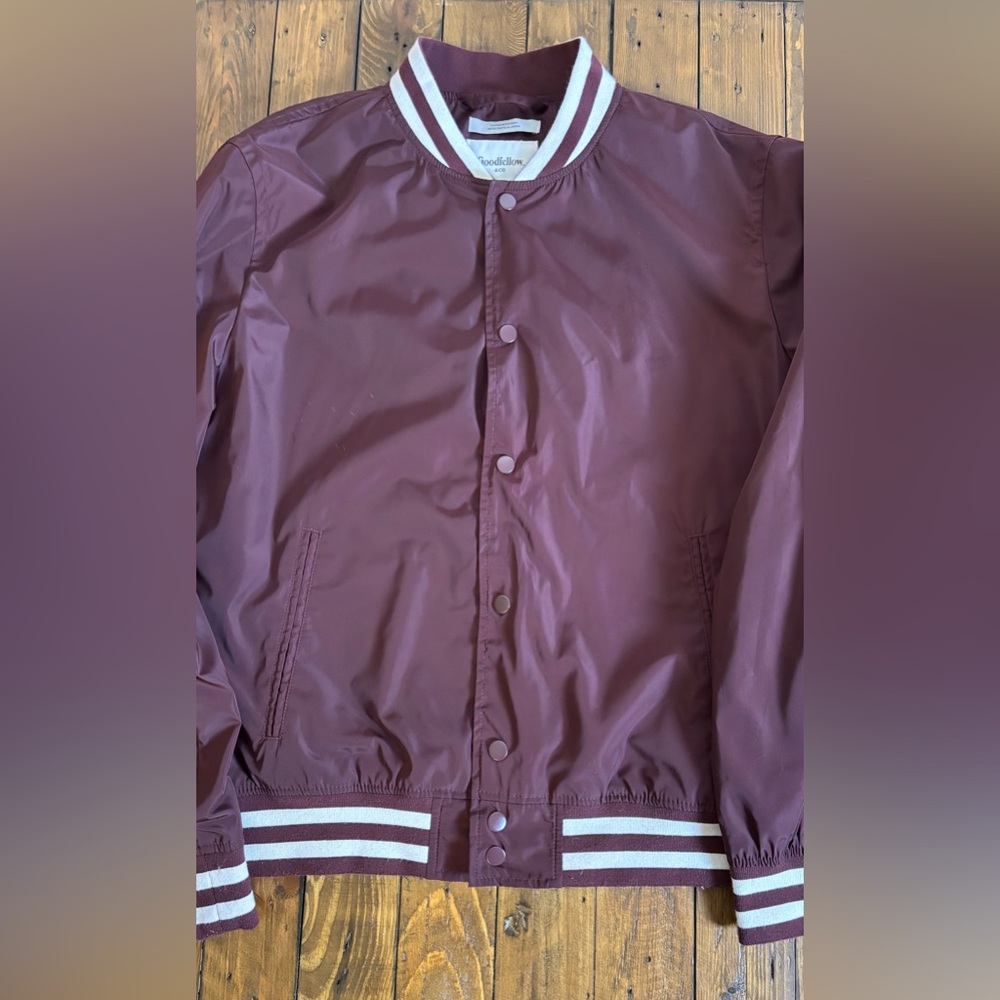 Goodfellow & Co Men's Burgundy Bomber Jacket - Picture 2 of 14